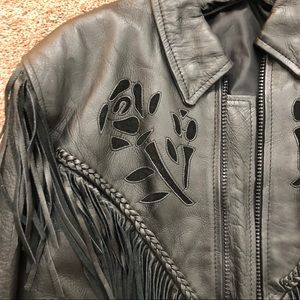 Vintage Fringe Leather Jacket